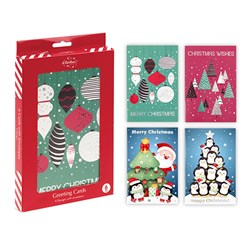 Cards Xmas Box 6 120x180mm Holographic Foil