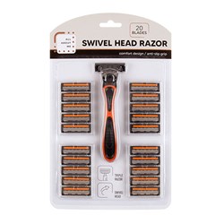 Shaver Swivel Head 1 Shaver 20 Blades