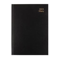 Diary Office Hard Cover PVC A4 DTP Black P8.6 FSC Mix Credit