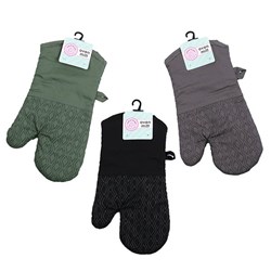 Oven Mitt 1pk 33x18cm 110gr 3 Asst Cols