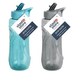 Drink Bottle 750mL 23x8cm 2 Asst Cols PP+PET