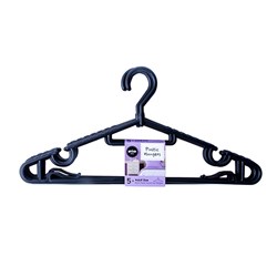 Hanger Recycled PP Black w Swivel Top 5pk 39x19cm