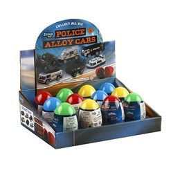 Toys Cars Police Alloy 7cm 6 Asst