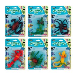 Toys Soft Animal Set 6 Asst