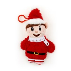 Xmas Elves BB Plush Naughty 14cm Keyring Secret Pocket