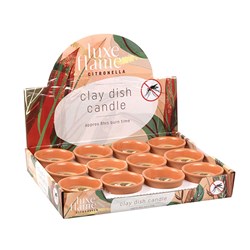 Candle Citronella in Clay Dish 8hr