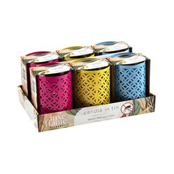 Candle Citronella in Tin 3pk w Set 10x14cm 10hrs Each