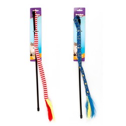 Cat Toy Teaser Wand 2 Asst 46cm
