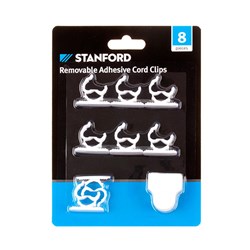 Hooks Cord Clips Removable 8Pk