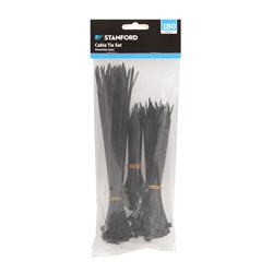 Cable Ties Black 180Pk Asstd Sizes