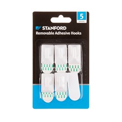 Hooks Removable Adhesive Small 5Pk 30x20mm