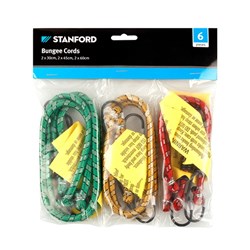 Bungee Straps 6Pc 30cm/45cm/60cm