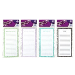 List Shopping Magnetic 60sh 4 Asstd