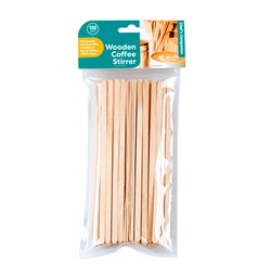 Wooden Coffee Stirrer 100pk 18x6x1.5cm