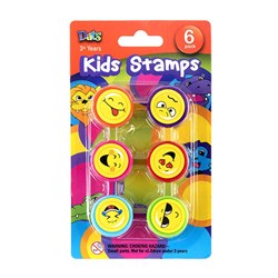 Stamp Kids Smiley Faces 6pk