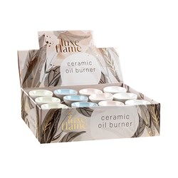 Ceramic Oil Burner 9x9x9.5cm 4 Asst Cols