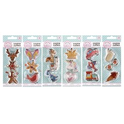 Cookie Pastry Cutters 3pcs S/S 4 Asst