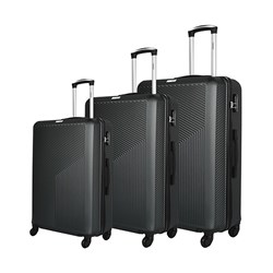 Luggage Set 3 ABS 4 Wheels 50/60/70 Non-Expandable Grey