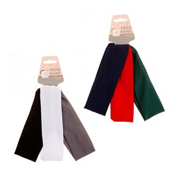 Hair Headband 3pk 2 Asstd Cols