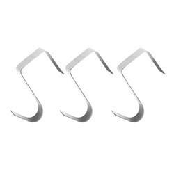 Xmas Wreath Hanger 3pk Silver