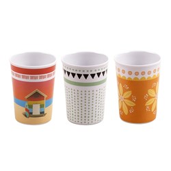 Melamine Tumbler 75gr 7x9cm 3 Asst Designs