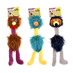 Dog Toy Bird Plush w Squeaker 3 Asst