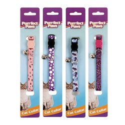 Collar Cat w Bell 30cm 4 Asst Cols