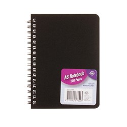 Notebook PP A6 200pg Black SRT