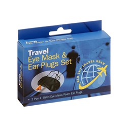 Travel Eye Mask & Ear Plugs Set 2Pc