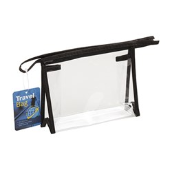 Travel Bag w Zipper PVC Clear