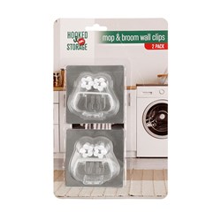 Multiple Function Broom Mop Holder 2pk