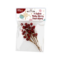 Decorations Holly Berries 4pk