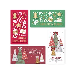 Cards Xmas Box 6 90x180mm Handmade