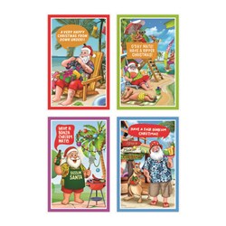 Cards Xmas Box 10 115x177mm Textured Foil Australia Design