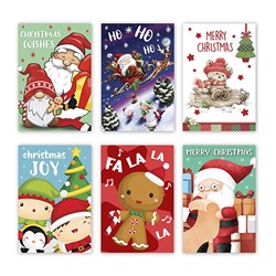 Cards Xmas Pack 18 107x155mm Cute