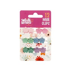 Kids Club Hair Clips Mini Claw 12pk Asst Cols