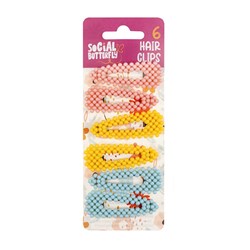 Kids Club Hair Clips 6pk