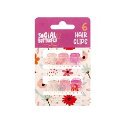 Kids Club Hair Clips Mini Claw 6pk