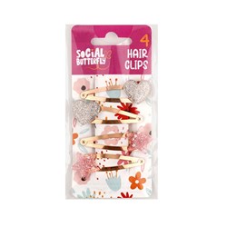 Kids Club Hair Clips 4pk