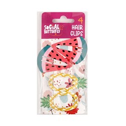 Kids Club Hair Clips 4pk