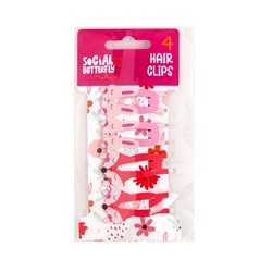 Kids Club Hair Clips 4pk
