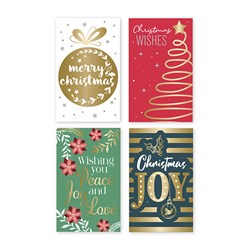 Cards Xmas Box 8 80x130mm Foil