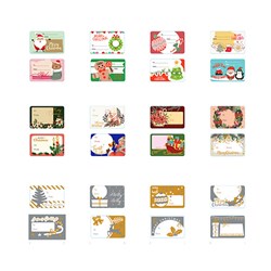 Gift Labels Xmas Self Ad 100pk Roll w Foil 3 Asstd