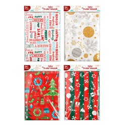 Tablecloth Xmas 150x270cm PEVA w Flannel Backing 4 Asstd