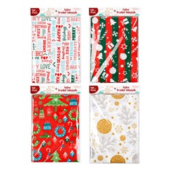 Tablecloth Xmas 130x225cm PEVA w Flannel Backing 4 Asstd