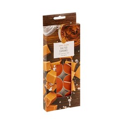 Tealights Scented 4 Hour Pk10 Scented Salted Caramel