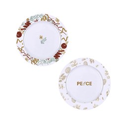 Melamine Plate Round Medium Xmas 2 Asstd