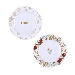 Melamine Plate Round Large Xmas 2 Asstd