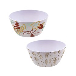Melamine Bowl Round Small Xmas 2 Asstd