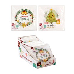 Paper Serviette Xmas Printed 20pk Astd P6.3 FSC Mix Credit